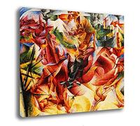 Quadro UMBERTO BOCCIONI Elastic - RIPRODUZIONE STAMPA SU TELA Quadri Moderni Moderno Arte Astratto Cucina Soggiorno Camera da letto printerland.it (50x50 cm)