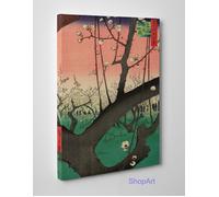 Quadro Utagawa Hiroshige Plum Garden at Kameido Stampa su Tela Effetto Dipinto