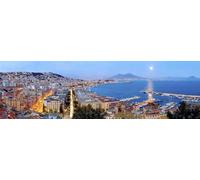 Quadro Veduta Golfo Napoli al Crepuscolo Stampa su Mdf o Tela Swarovski Pannello