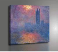 Quadro Vernice Pennellate Claude Monet IL Parlamento di Londra Stampa su Tela