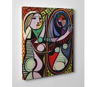Quadro Vernice Pennellate Picasso Donna Davanti allo Specchio Stampa su Tela