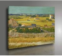 Quadro Vernice Pennellate Van Gogh De Oogst La Mietitura Stampa su Tela Canvas