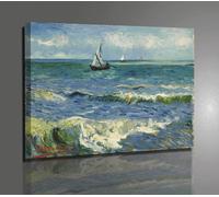 ⛵️Quadro Vernice Pennellate Van Gogh Vista sul Mare Stampa d'Arte su Tela Canvas