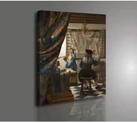Quadro Vernice Pennellate Vermeer L'Arte della Pittura Stampa su Tela Canvas