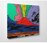 Quadro Vernice Pennellate Vesuvius Andy Warhol Stampa su Tela Canvas in Cotone