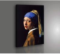 Quadro Vernice Pennello Vermeer Ragazza con L'Orecchino di Perla Stampa su Tela