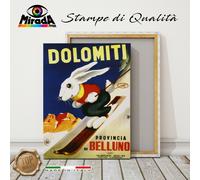 QUADRO VINTAGE DOLOMITI BELLUNO CORTINA D'AMPEZZO DISCESA 1955-56 SCI NEVE