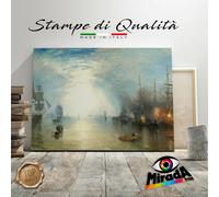 QUADRO William Turner Keelmen Heaving in Coals by Moonlight STAMPA TELA CANVAS
