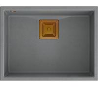 Quadron David vasca sottopiano 55x42 cm grigio/grafite/inox HQD5542U5-C1