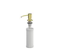 QUADRON Dispenser di sapone 350ml Dispenser di liquido per lavastoviglie Pvd-oro, Dispenser di sapone ricaricabile in metallo, Dispenser adatto per cucina, sapone per le mani, shampoo