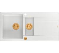 Quadron Evan lavello graniteq 100x50 cm bianco HQE510050U1_PVDC1_P2O