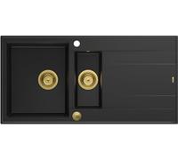 Quadron Evan lavello graniteq 100x50 cm nero HQE510050U7_PVDG1_P2O