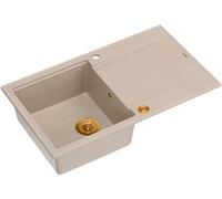 Quadron Evan lavello graniteq 86x50 cm beige HCQE8650U2_PVDC1_P2O