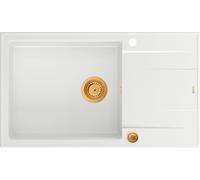 Quadron Evan lavello graniteq 86x50 cm bianco HCQE58650U1_PVDC1_P2O