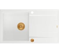 Quadron Evan lavello graniteq 86x50 cm bianco HCQE8650U1_PVDC1_P2O