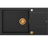 Quadron Evan lavello graniteq 86x50 cm nero HCQE58650U7_PVDC1_P2O