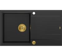 Quadron Evan lavello graniteq 86x50 cm nero HCQE8650U7_PVDG1_P2O