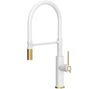Quadron Gemma rubinetto da cucina verticale bianco-oro/oro antico 3623501_WHMPVDG1