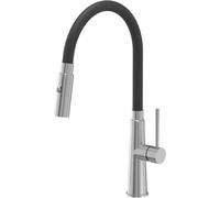 Quadron Gina rubinetto da cucina verticale acciaio inossidabile-nero 3922505_BSBL