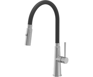 Quadron Gina rubinetto da cucina verticale acciaio inossidabile-nero 3922505_BSBL