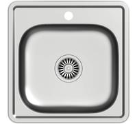 Quadron Joe 110 lavello in acciaio con sifone 48x48 cm acciaio HD110SAT4848