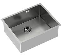 QUADRON Lavello a vasca singola Lavello in acciaio inox | Dimensioni 54 x 44 x 19 cm Colore: acciaio (lavello da incasso) | Lavello da incasso ANTHONY | Lavello da cucina
