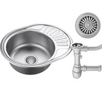 Quadron Jim 216 lavello in acciaio con sifone 57x45 cm acciaio HD216SAT5745