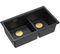 Quadron Logan lavello graniteq 76x45 cm nero HQL7645U7_PVDG1_U