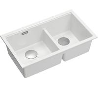 Quadron Logan lavello in granito 76x45 cm bianco HQL7645U1_BS_U