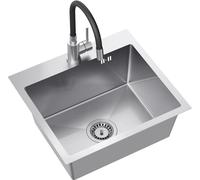 Quadron Luke lavello con rubinetto acciaio/acciaio ZH5045BS_3323503BL