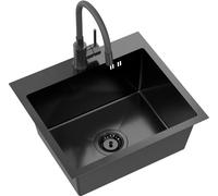 Quadron Luke lavello con rubinetto nero/nero ZH5045PVDBLM_3323503PVDBLM