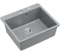 Quadron Morgan lavello graniteq 56.5x49.5 cm grigio/grafite/inox HB8304U5-FM_BS_P2O