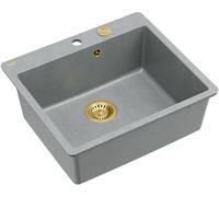Quadron Morgan lavello graniteq 56.5x49.5 cm grigio/grafite/inox HB8304U5-FM_G1_P2O