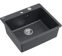 Quadron Morgan lavello graniteq 56.5x49.5 cm nero HB8304U8-FM_BS_P2O