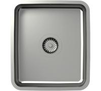 Quadron Patric lavello in acciaio con sifone 44x39 cm KS1U4035BS_KBS