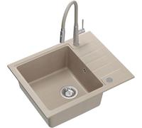 Quadron Peter lavello con rubinetto beige/acciaio HCQP6250BEZK_3922505BSBE