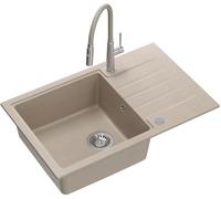 Quadron Peter lavello con rubinetto beige/acciaio HCQP7850BEZK_3922505BSBE