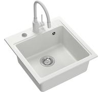Quadron Peter lavello con rubinetto bianco/bianco HCQP5052BIK_3323503WHM