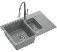 Quadron Peter lavello con rubinetto grigio/acciaio HCQP57850SZK_3922505BSGR