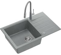 Quadron Peter lavello con rubinetto grigio/acciaio HCQP7850SZK_3922505BSGR