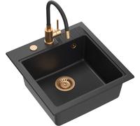 Quadron Peter lavello con rubinetto nero/nero HCQP5052CZK_3323503PVDC1