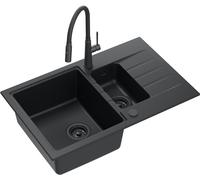 Quadron Peter lavello con rubinetto nero/nero HCQP57850BLMPC_3922505BLM