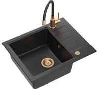 Quadron Peter lavello con rubinetto nero/nero HCQP6250CZK_3323503PVDC1