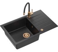 Quadron Peter lavello con rubinetto nero/nero HCQP7850CZK_3323503PVDC1