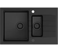 Quadron Peter lavello graniteq 78x50 cm nero HCQP57850BLM_PC
