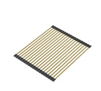 QUADRON Tappetino per Lavello in silicone e acciaio | dimensioni 43 x 32 cm, colore: Pvd-oro | multifunzionale resistente alla temperatura | QMAT per la cucina | tappetino di protezione