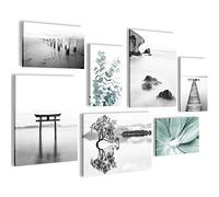 Quadros - Completamente Pronto Da Appendere - Immagini - Asia Zen See - 7 Pezzi Set Moderni - N004471a