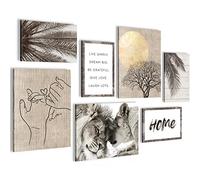 Quadros - Completamente Pronto Da Appendere - Immagini - Löwen Love - 7 Pezzi Set Moderni - N018571a