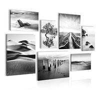 Quadros - Completamente Pronto Da Appendere - Immagini - Paesaggio Sabbia Natura - 7 Pezzi Set Moderni - N007471a