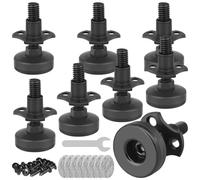 QUAEDE Livellatore di Mobili 3/8 Pollici-16 Filettato con Kit Dado a T Livellatore di Mobili Regolabile per Tavoli, Armadi, Sedie e Altro